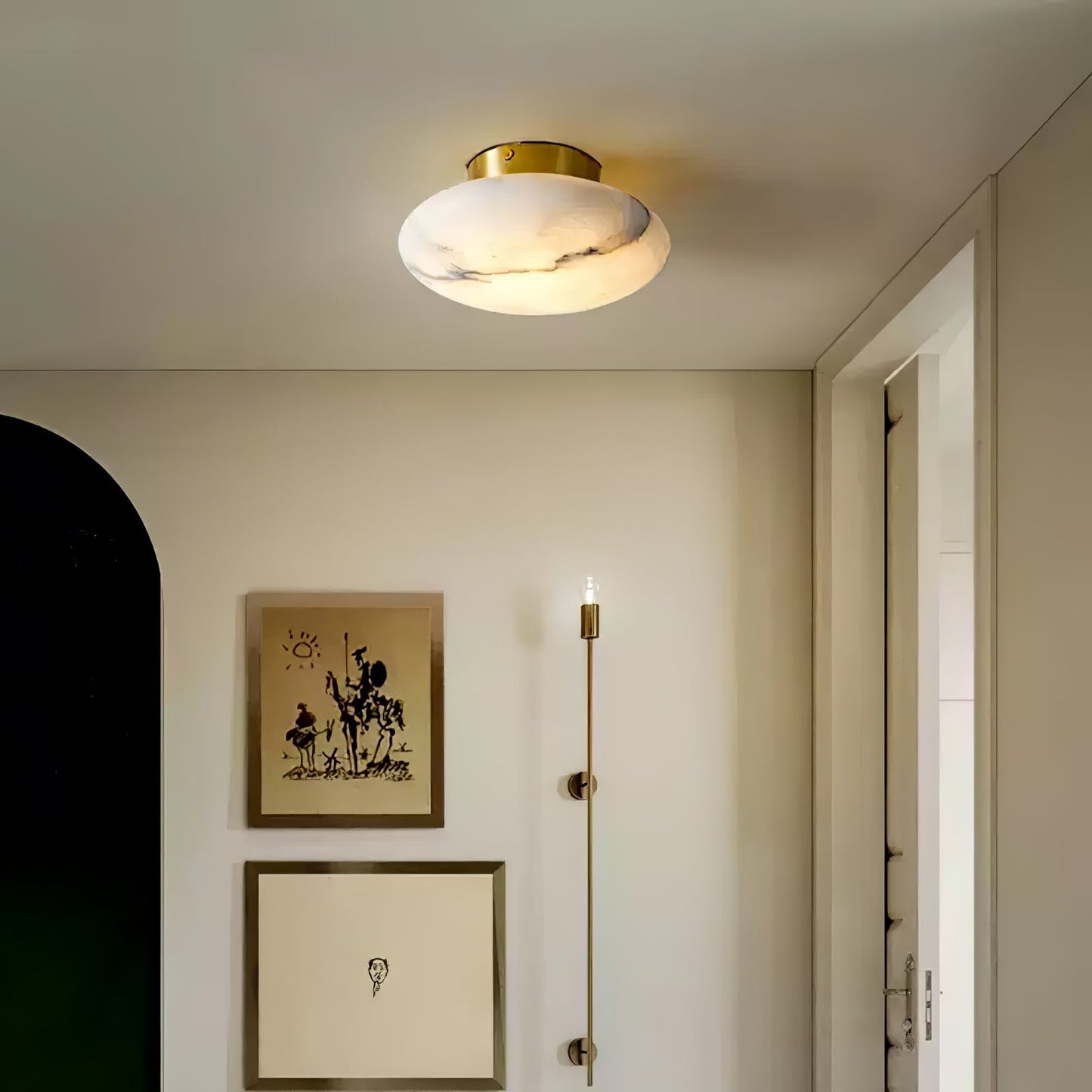 Albasten LED Tafellamp - Elegante Ovale Verlichting Inès