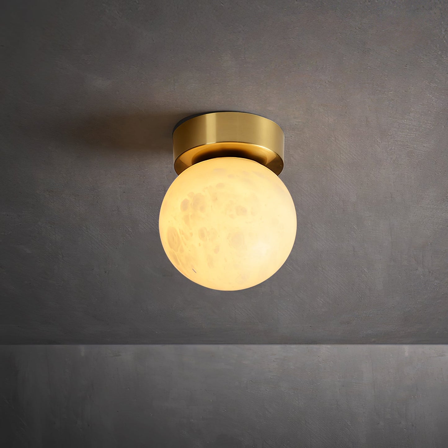 Albasten Plafondlamp met LED - Ilaria Lamp met Messing