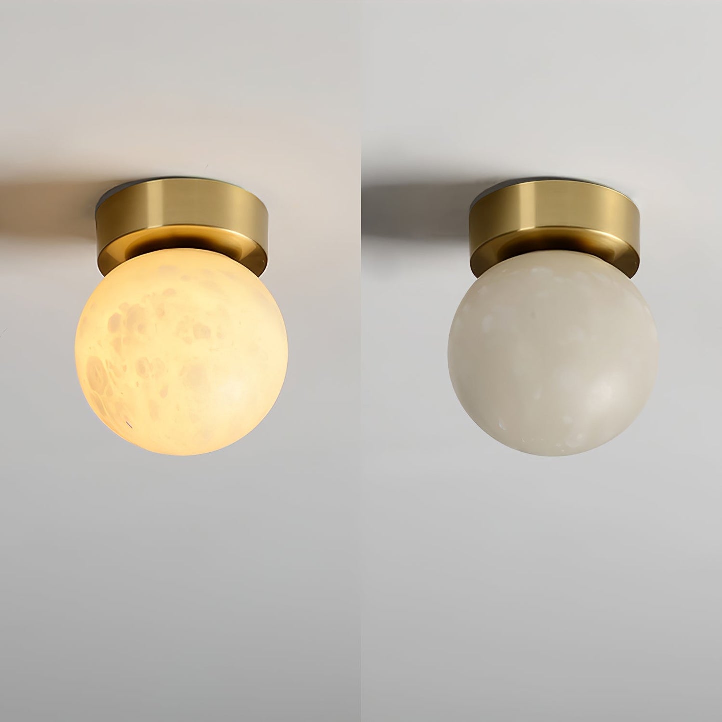 Albasten Plafondlamp met LED - Ilaria Lamp met Messing
