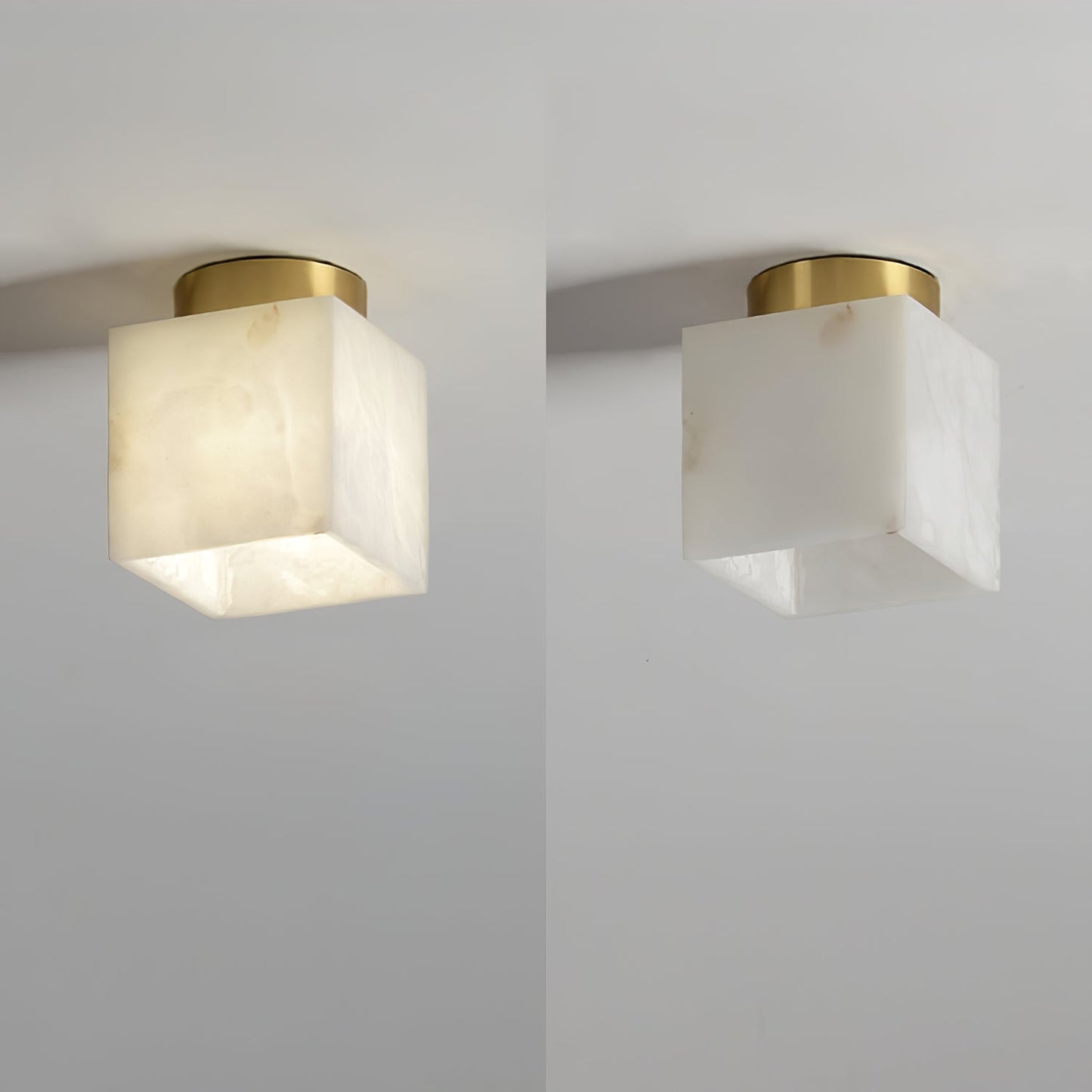 Albasten Plafondlamp met LED - Ilaria Lamp met Messing