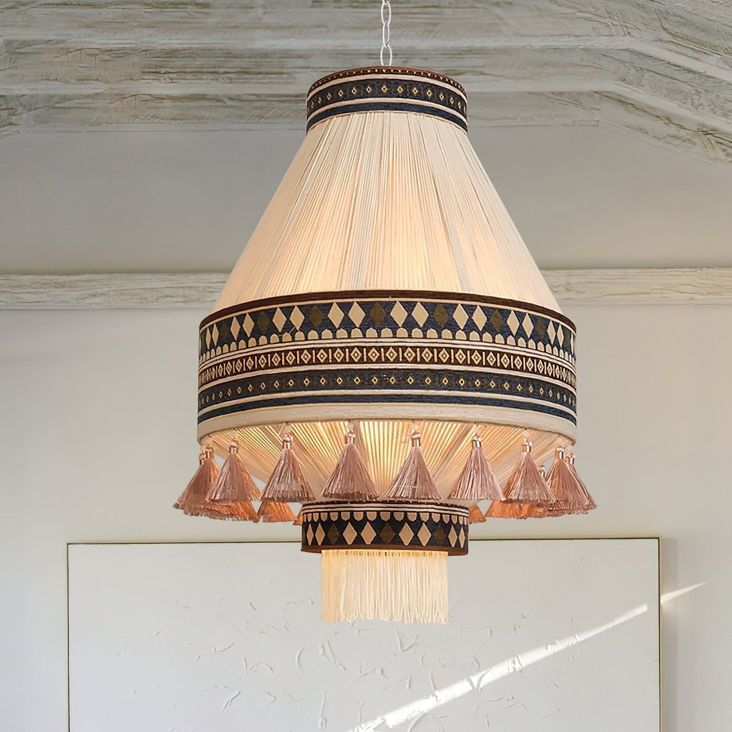 Geweven Hanglamp Verstelbare Hoogte - Juan Bohemian Lamp