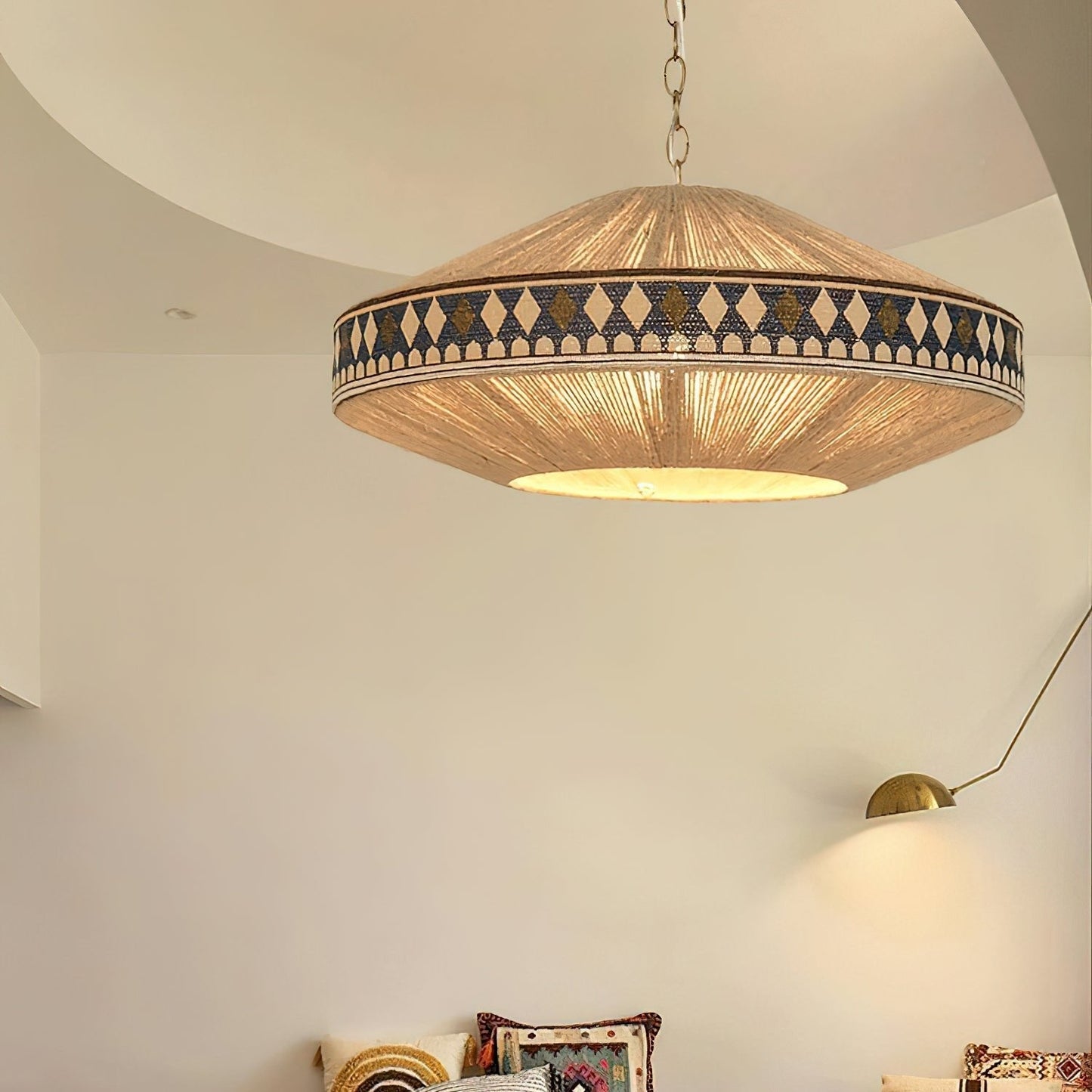 Geweven Hanglamp Verstelbare Hoogte - Juan Bohemian Lamp