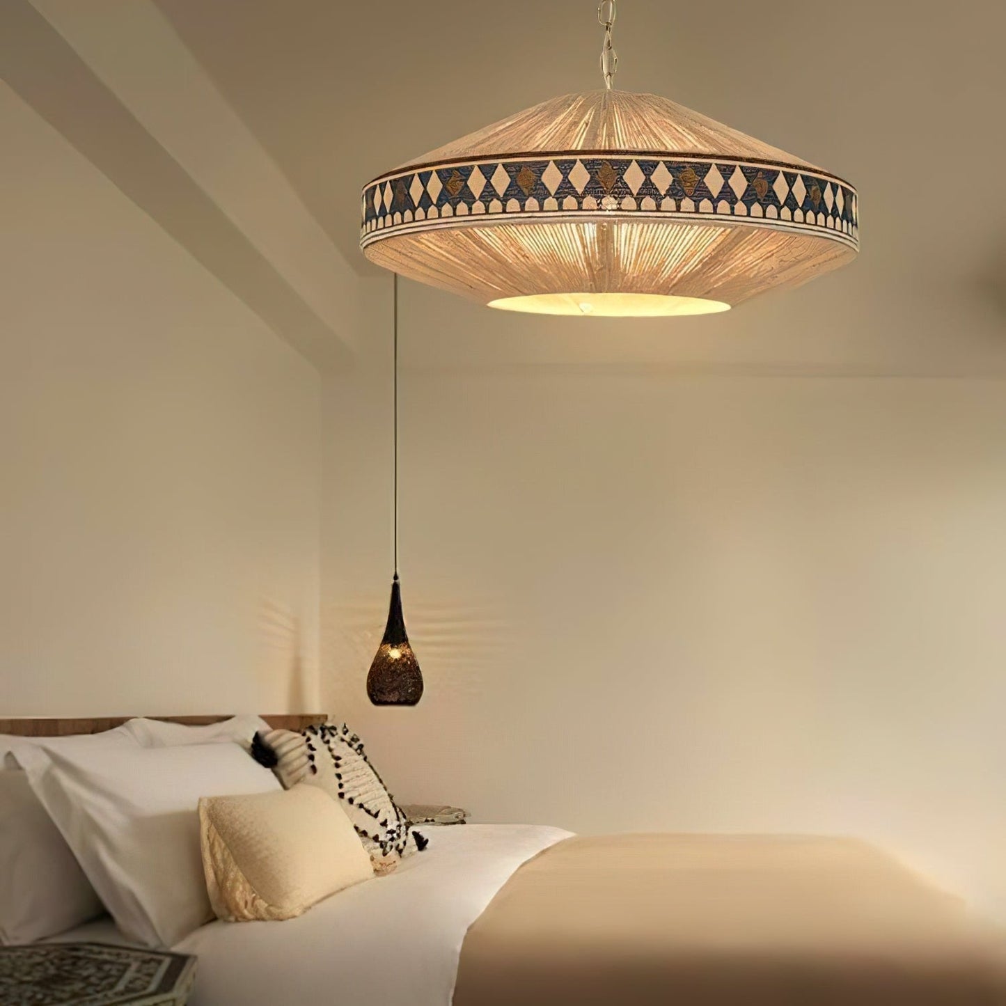 Geweven Hanglamp Verstelbare Hoogte - Juan Bohemian Lamp