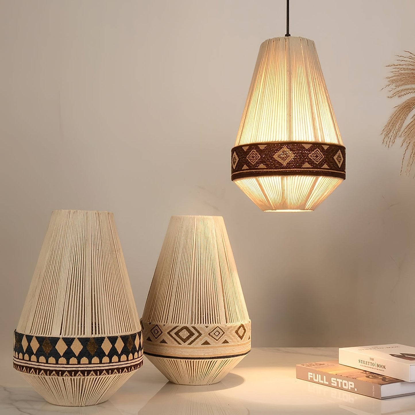 Geweven Hanglamp Verstelbare Hoogte - Juan Bohemian Lamp