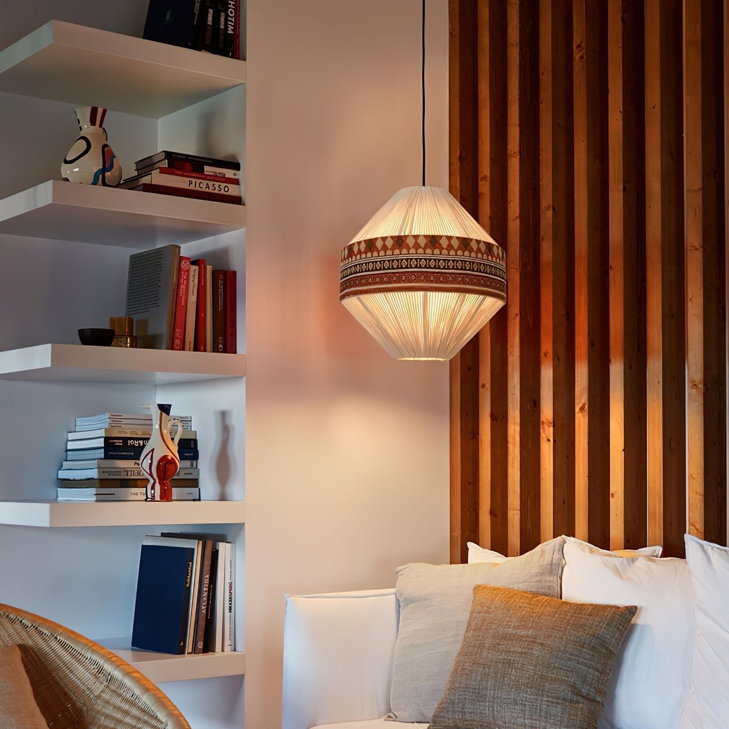 Geweven Hanglamp Verstelbare Hoogte - Juan Bohemian Lamp