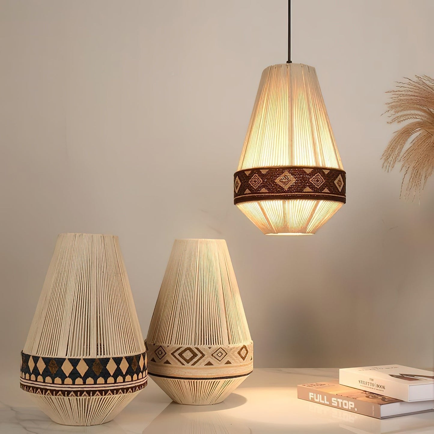 Geweven Hanglamp Verstelbare Hoogte - Juan Bohemian Lamp