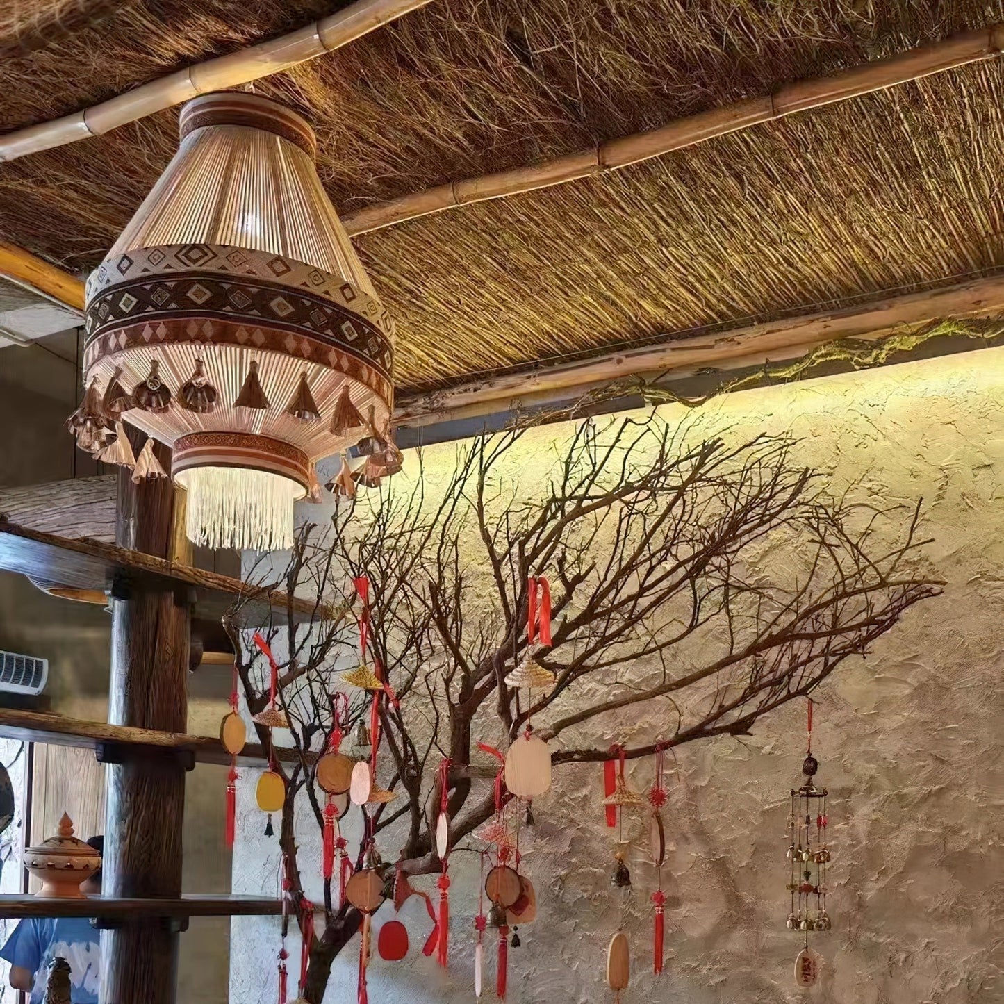 Geweven Hanglamp Verstelbare Hoogte - Juan Bohemian Lamp