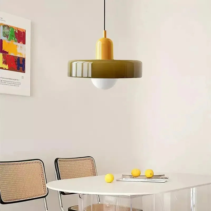 Glazen Hanglamp Verstelbare Lengte - Nicolas Artistieke Lamp