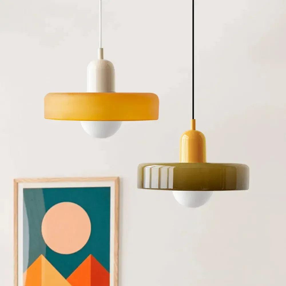 Glazen Hanglamp Verstelbare Lengte - Nicolas Artistieke Lamp