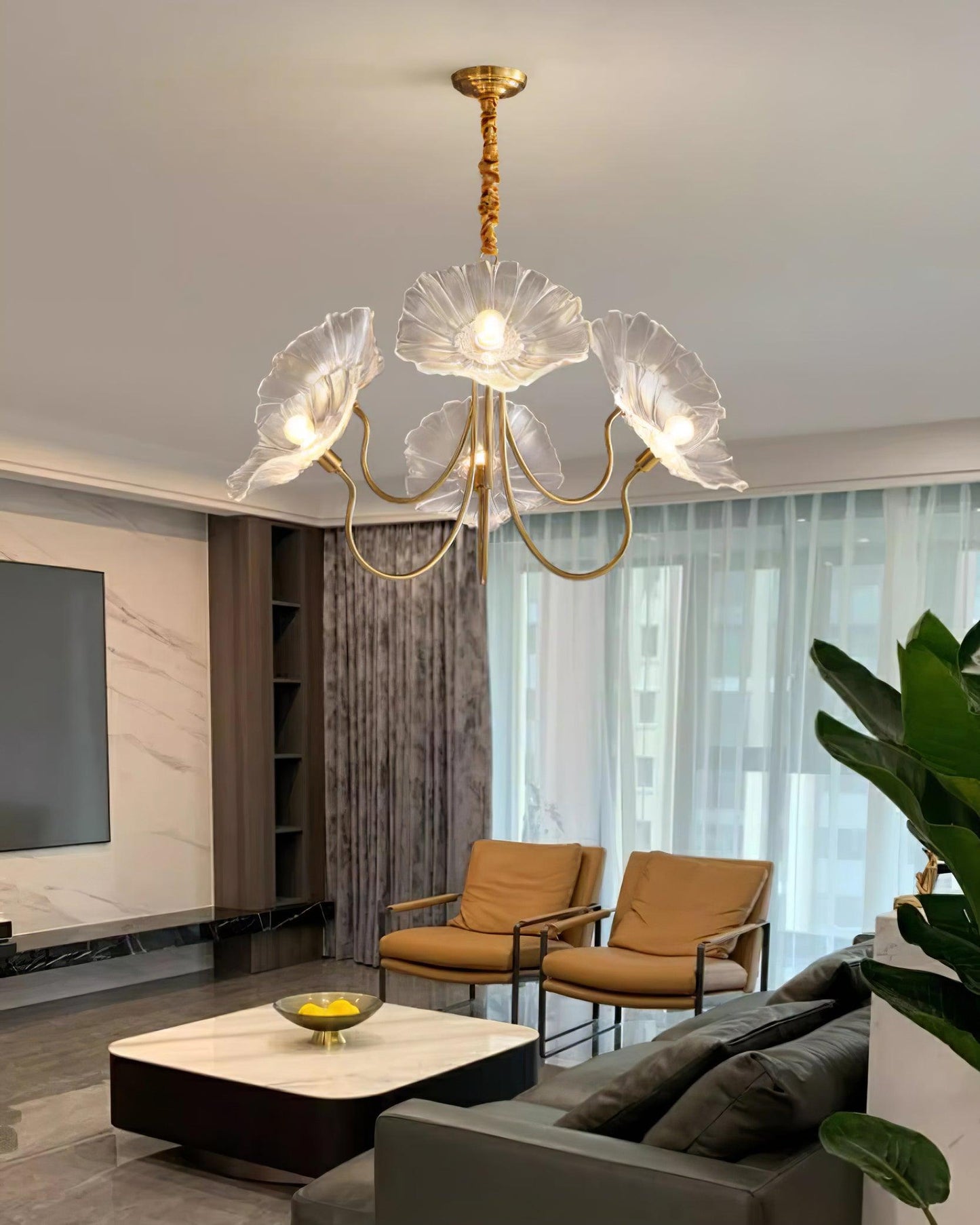 Glazen Kroonluchter Artistiek - Luxe Design Sylvie