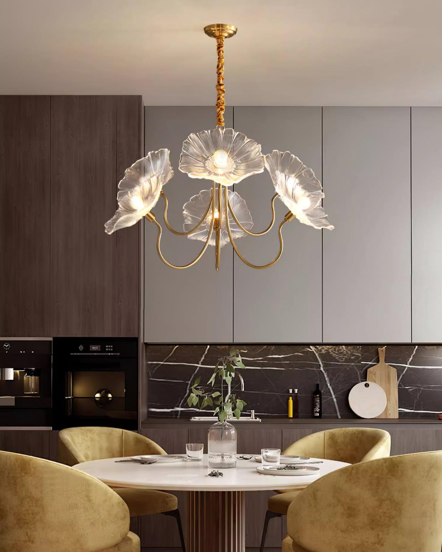 Glazen Kroonluchter Artistiek - Luxe Design Sylvie