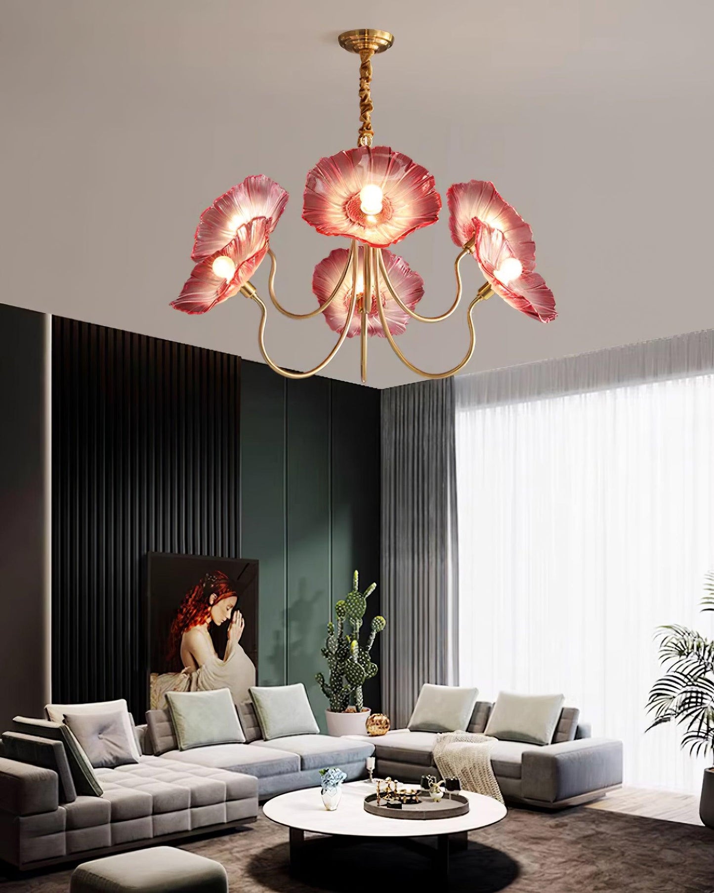 Glazen Kroonluchter Artistiek - Luxe Design Sylvie