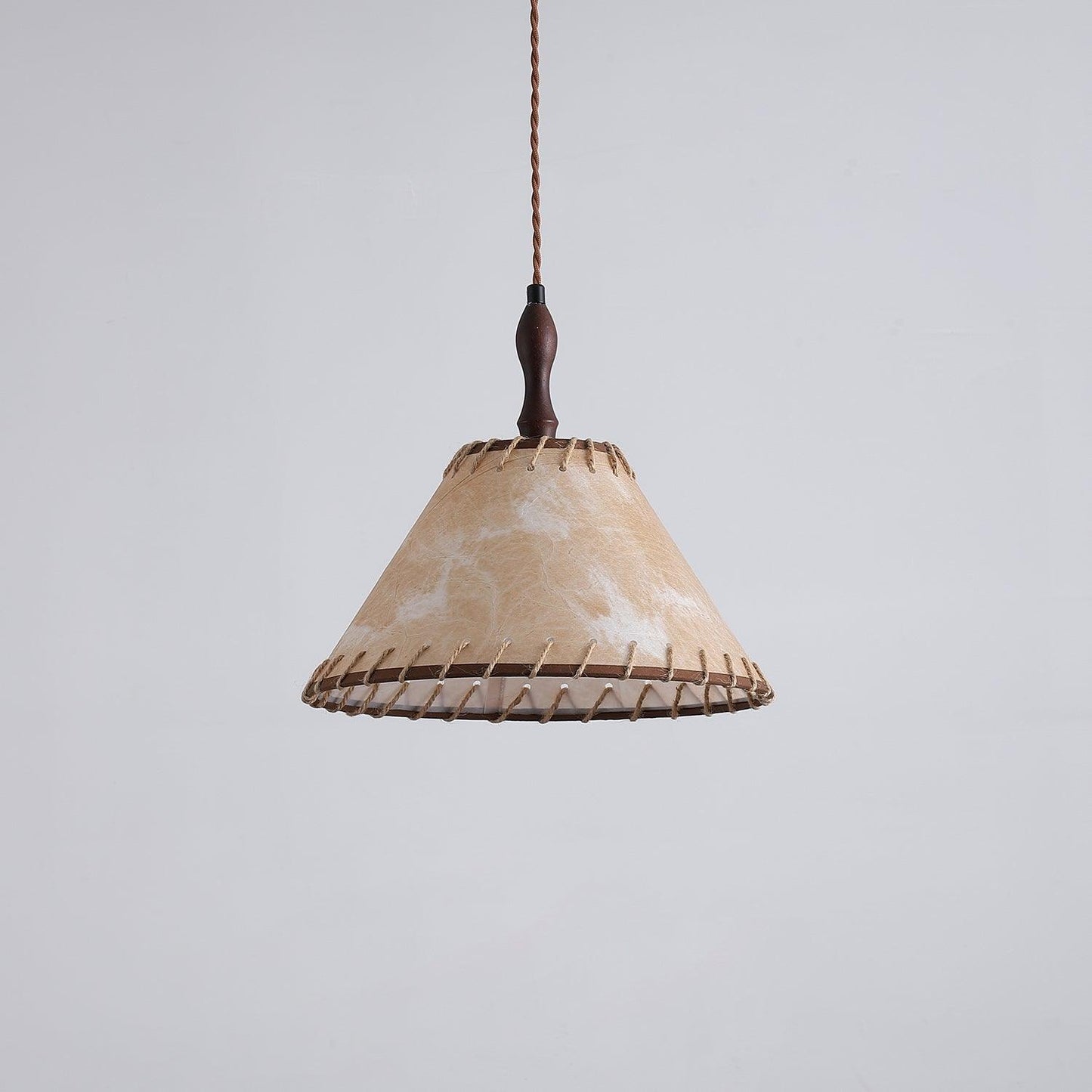 Houten Hanglamp Verstelbaar LED - Janna Stof Lamp