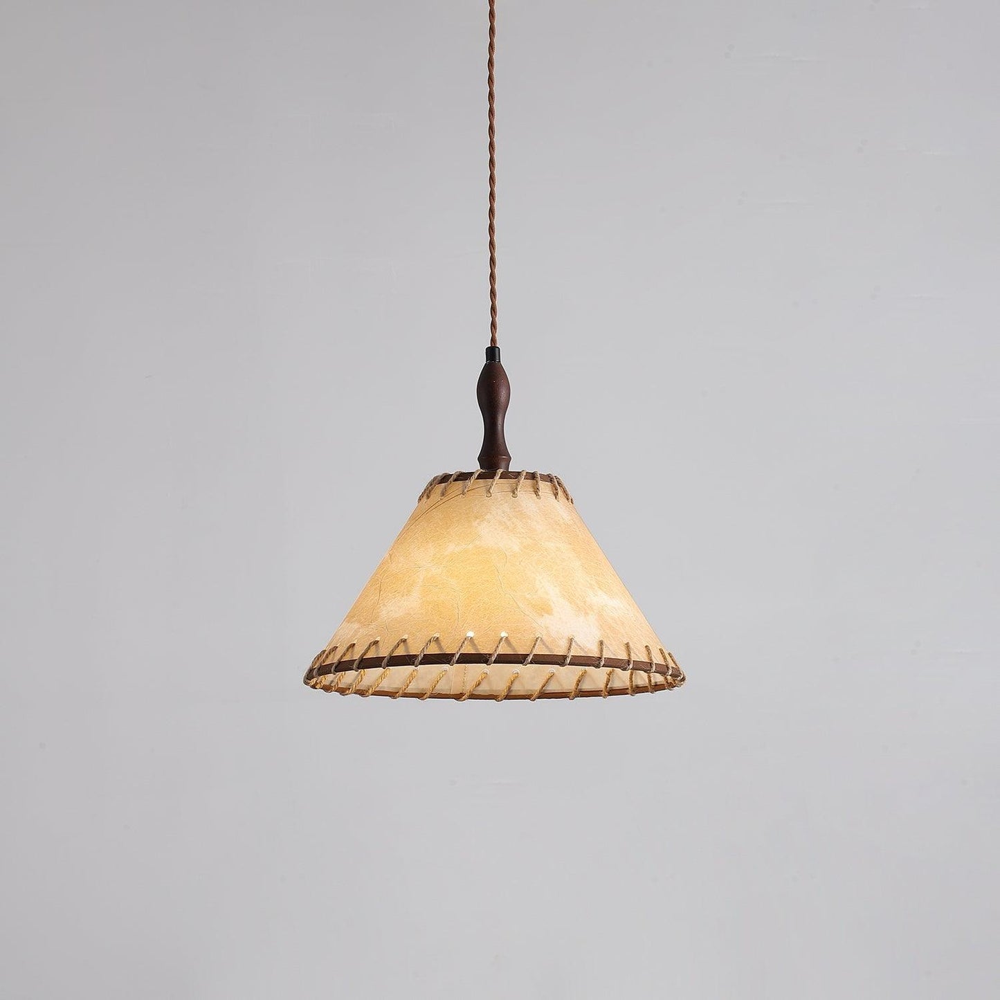 Houten Hanglamp Verstelbaar LED - Janna Stof Lamp