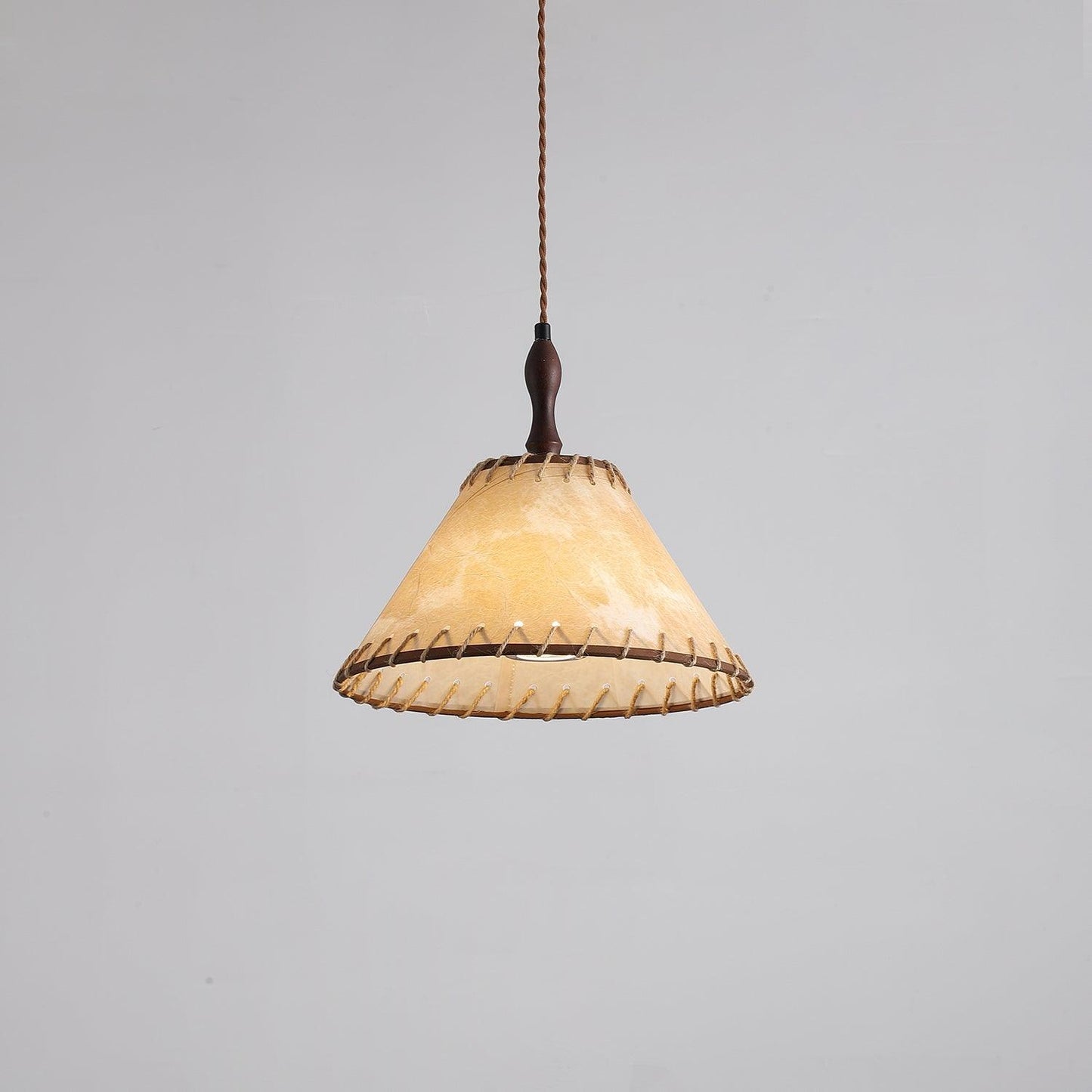Houten Hanglamp Verstelbaar LED - Janna Stof Lamp