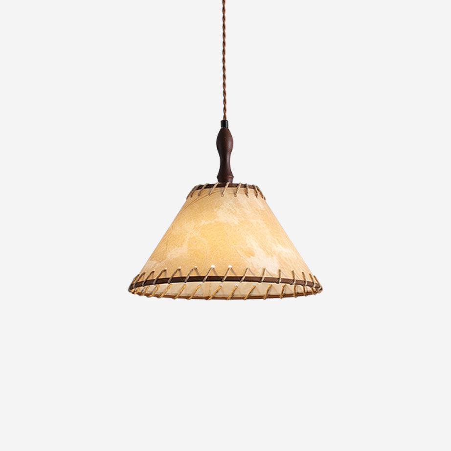 Houten Hanglamp Verstelbaar LED - Janna Stof Lamp
