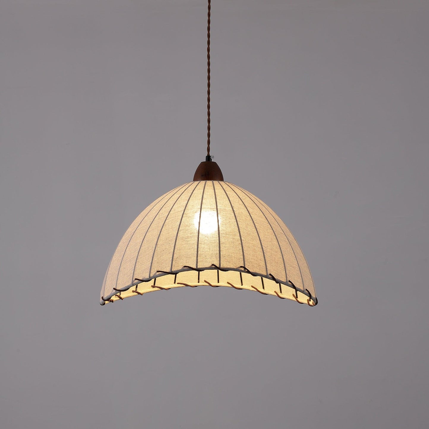 Houten Hanglamp Verstelbaar LED - Janna Stof Lamp