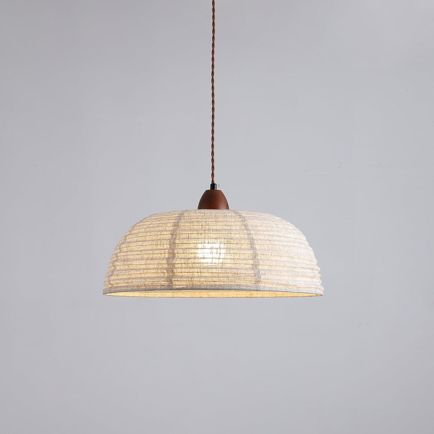 Houten Hanglamp Verstelbaar LED - Janna Stof Lamp