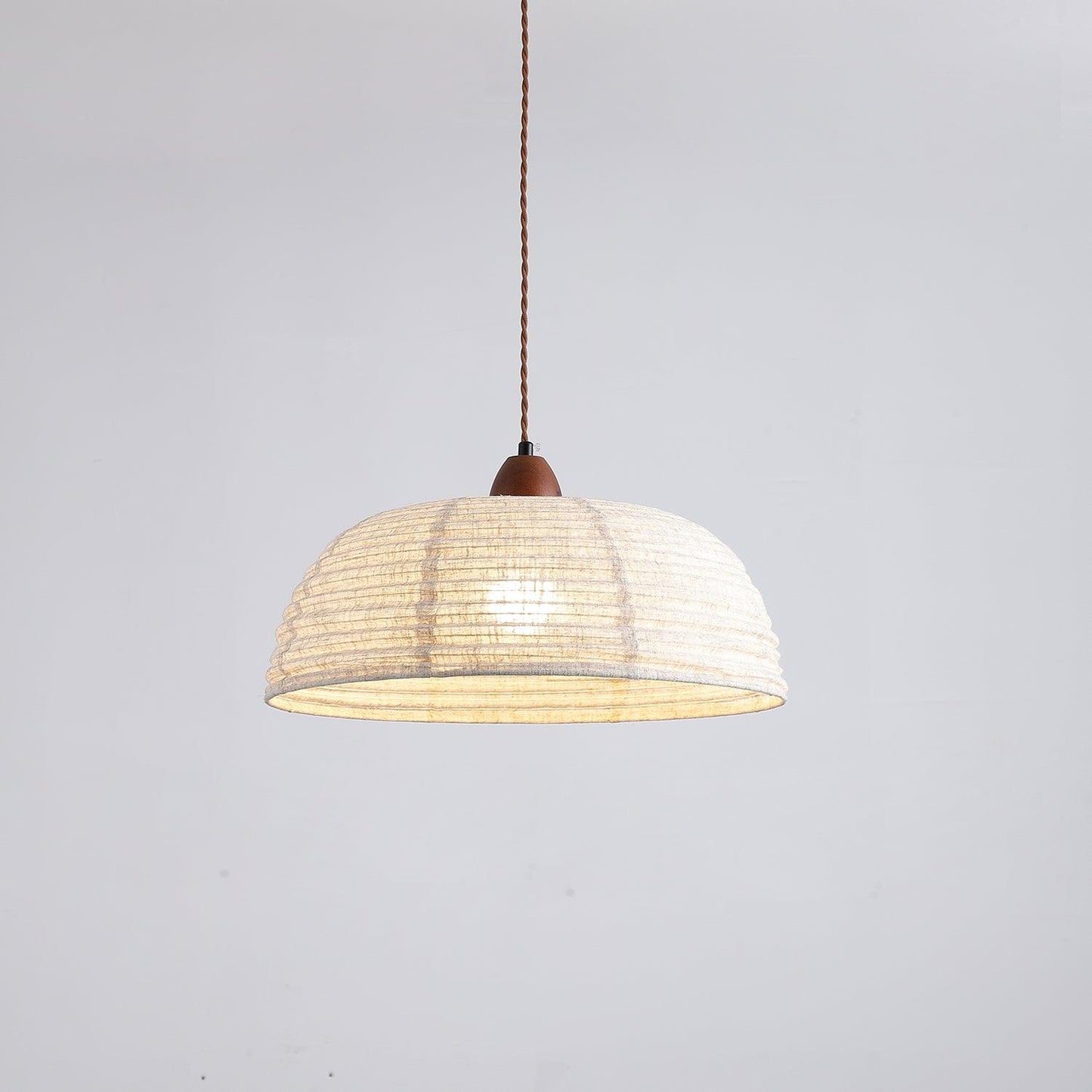 Houten Hanglamp Verstelbaar LED - Janna Stof Lamp