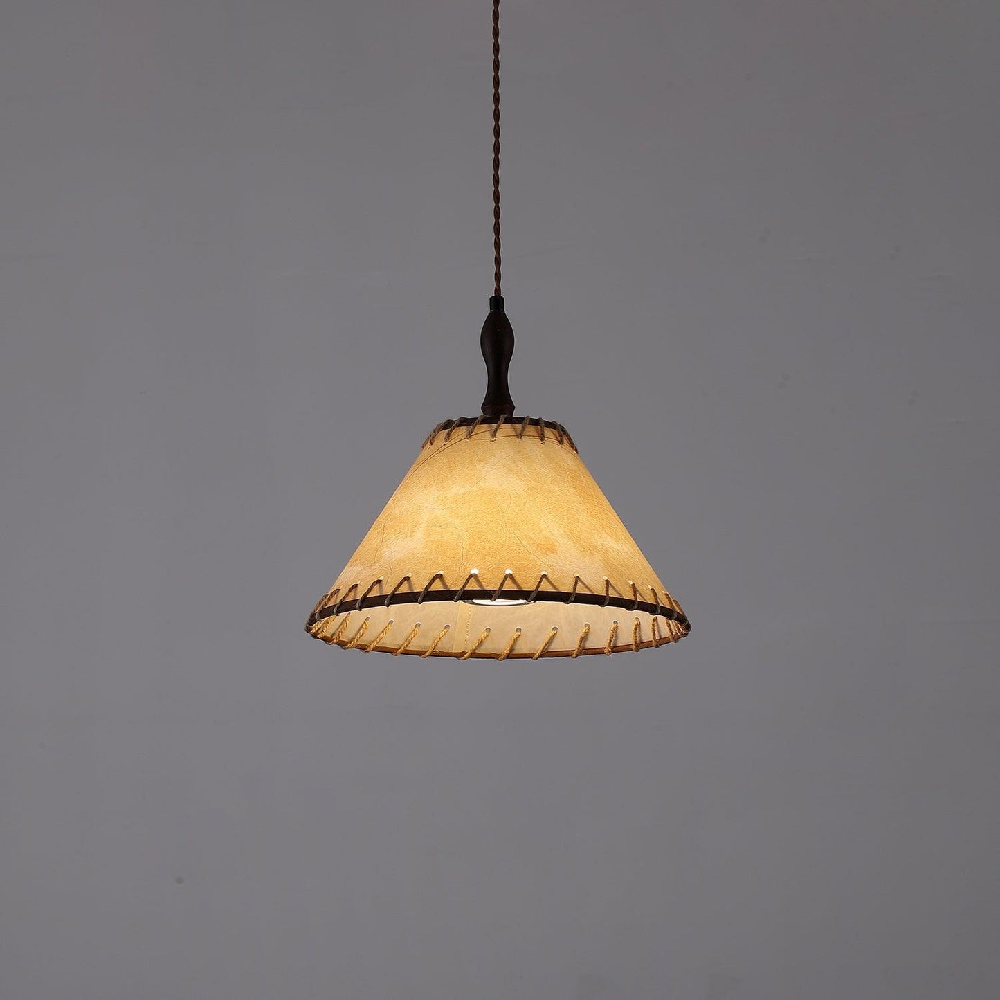 Houten Hanglamp Verstelbaar LED - Janna Stof Lamp