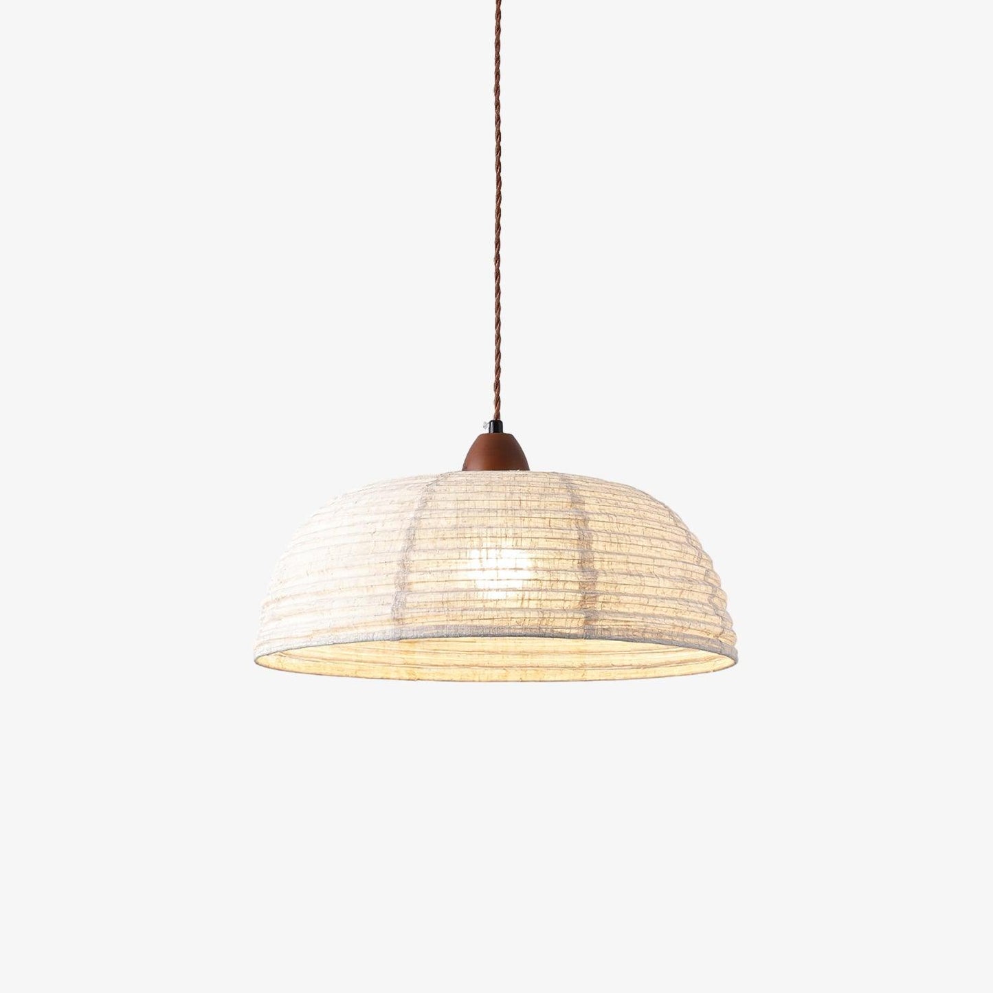 Houten Hanglamp Verstelbaar LED - Janna Stof Lamp