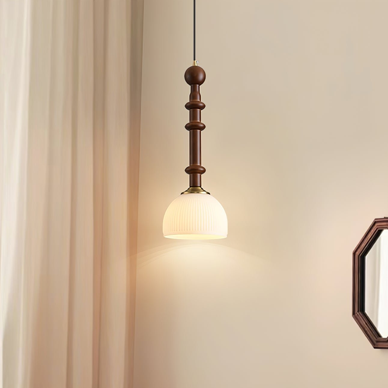 Houten Hanglamp met LED - Elegante Design Jérôme