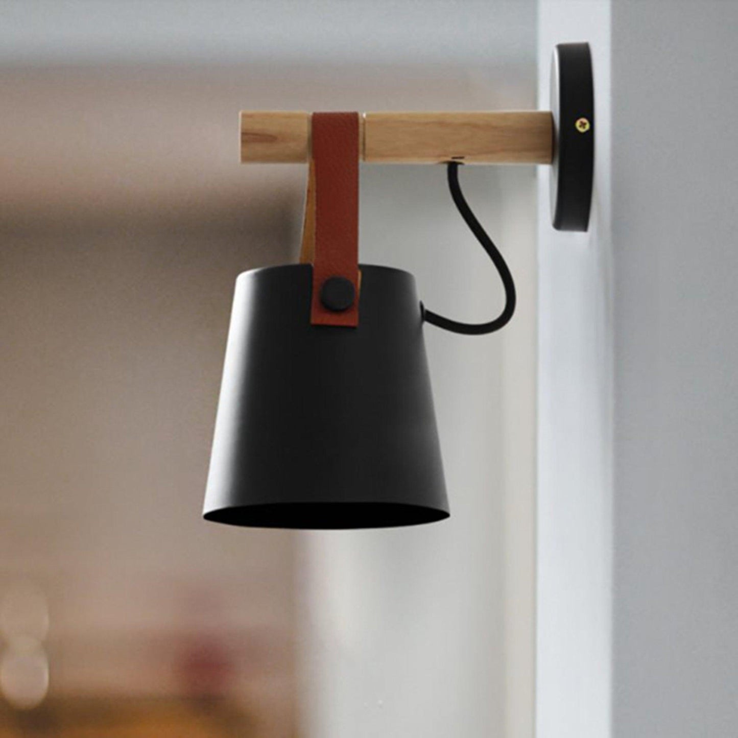 Houten Wandlamp met LED - Scandinavische Nazzareno Design