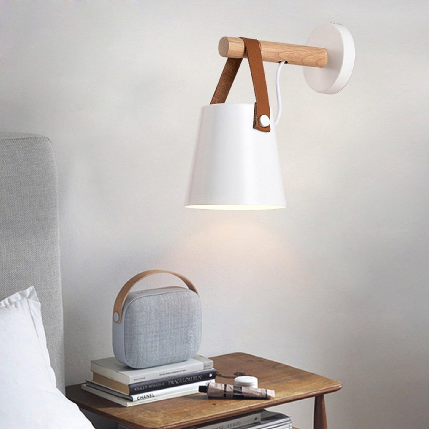 Houten Wandlamp met LED - Scandinavische Nazzareno Design