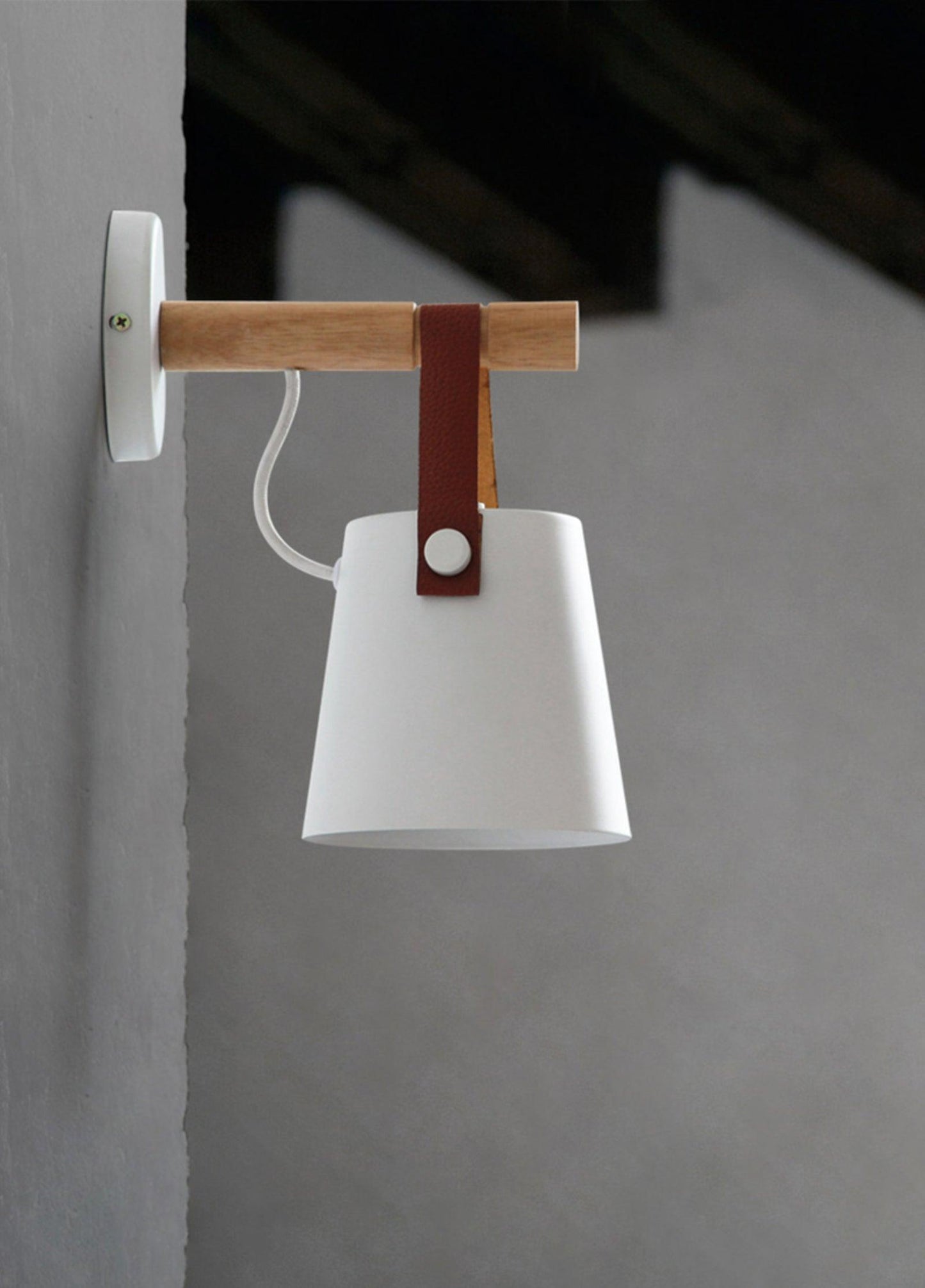 Houten Wandlamp met LED - Scandinavische Nazzareno Design