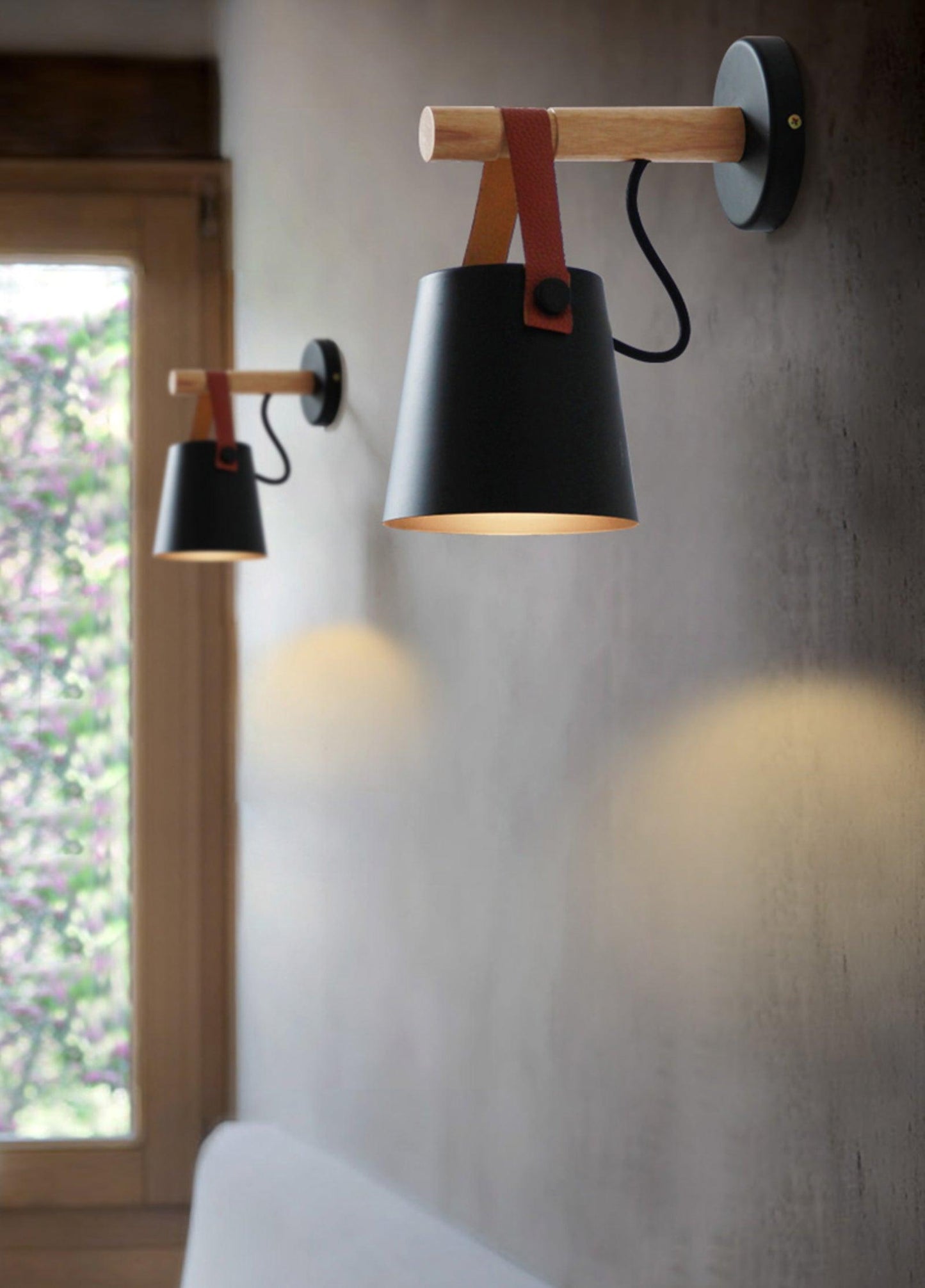 Houten Wandlamp met LED - Scandinavische Nazzareno Design