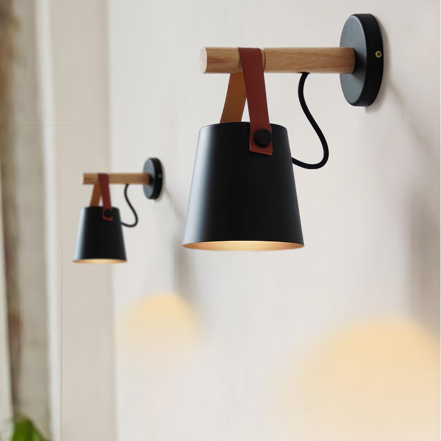 Houten Wandlamp met LED - Scandinavische Nazzareno Design