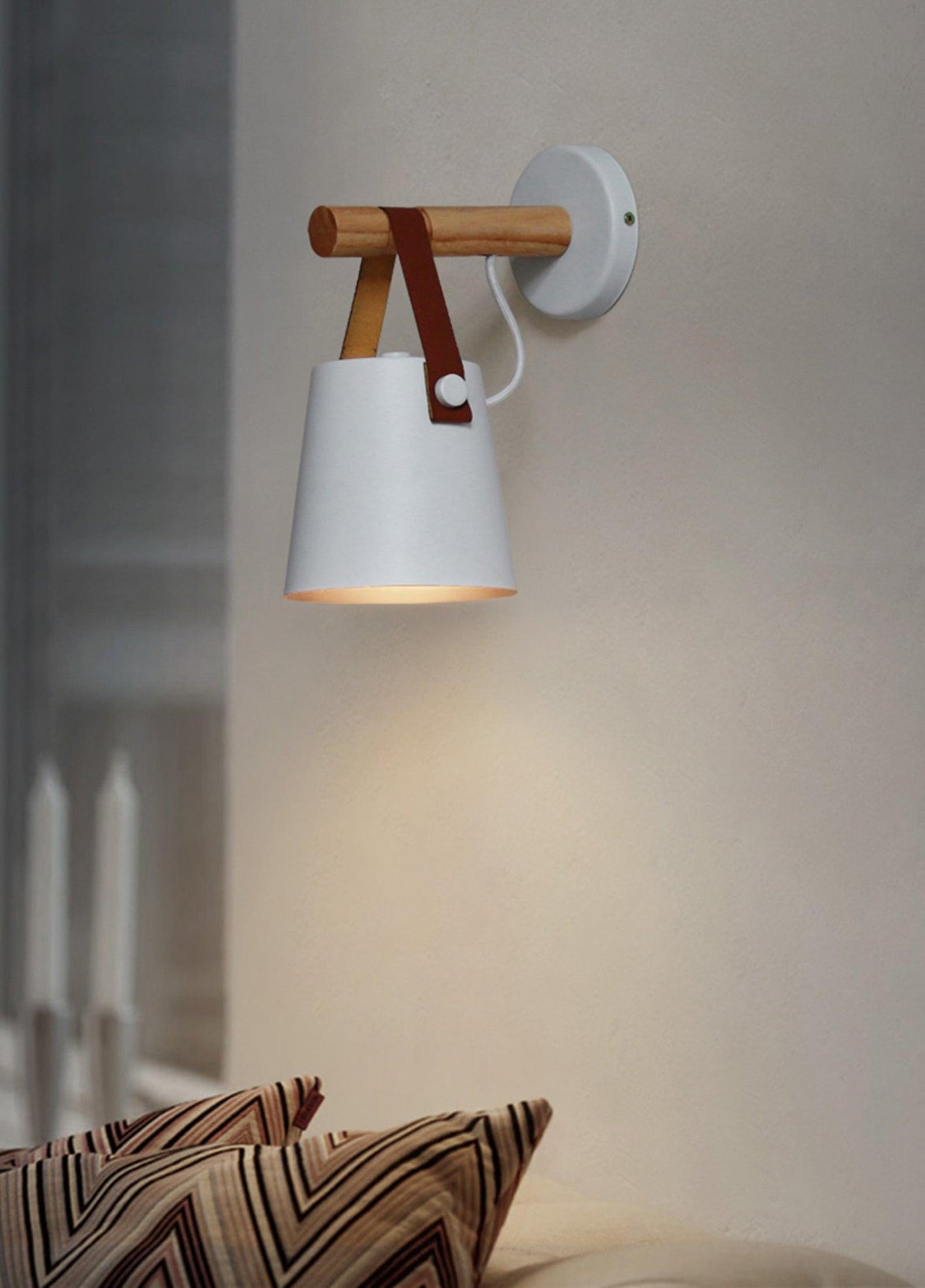 Houten Wandlamp met LED - Scandinavische Nazzareno Design