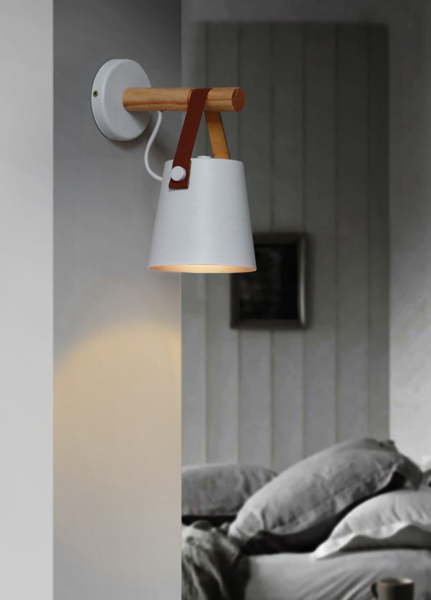 Houten Wandlamp met LED - Scandinavische Nazzareno Design