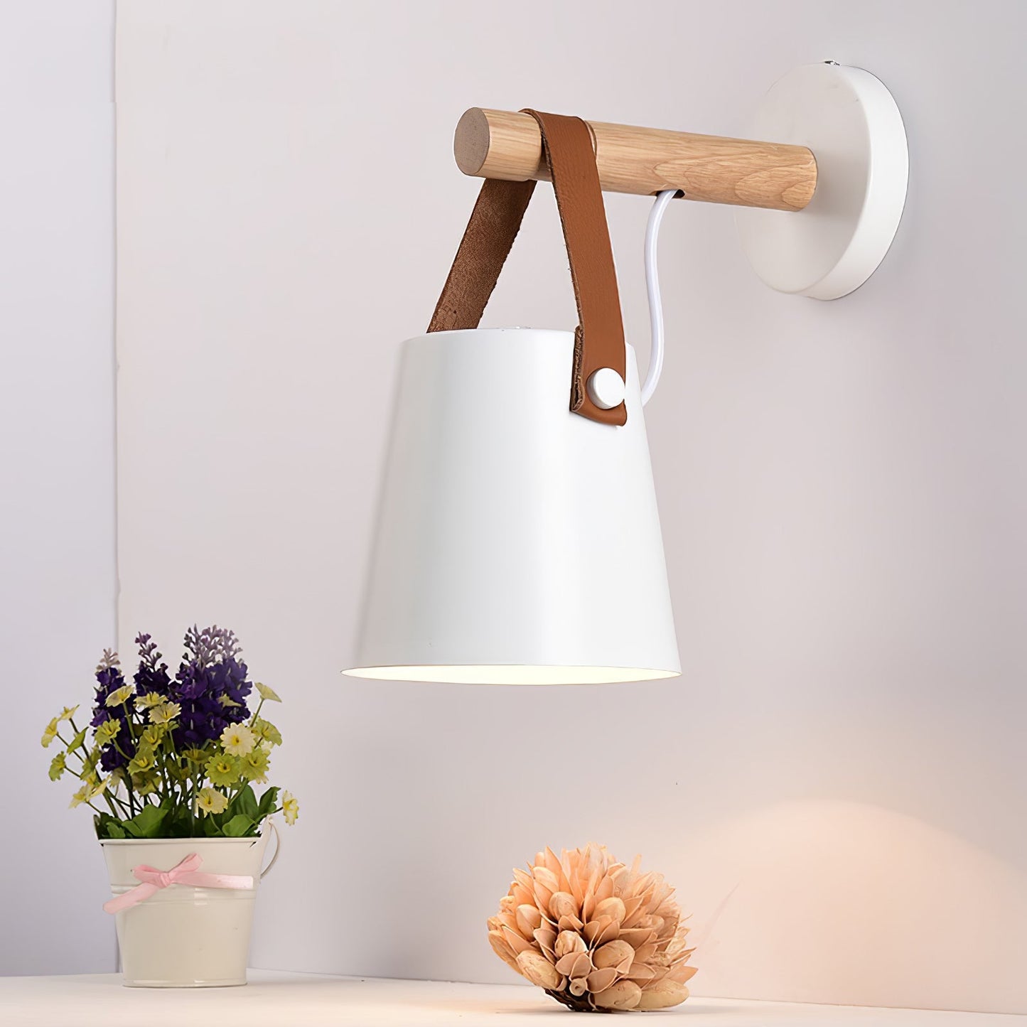 Houten Wandlamp met LED - Scandinavische Nazzareno Design