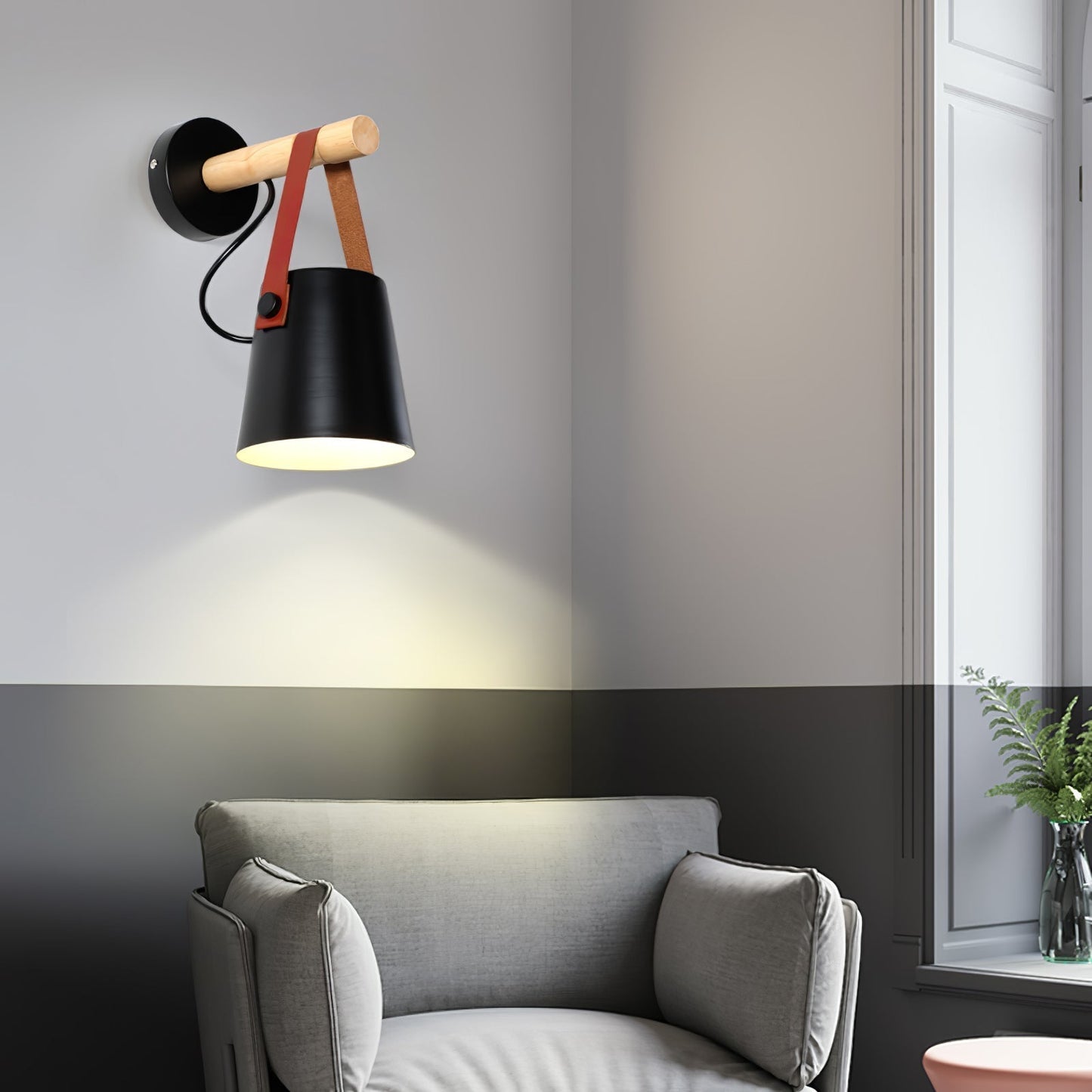 Houten Wandlamp met LED - Scandinavische Nazzareno Design