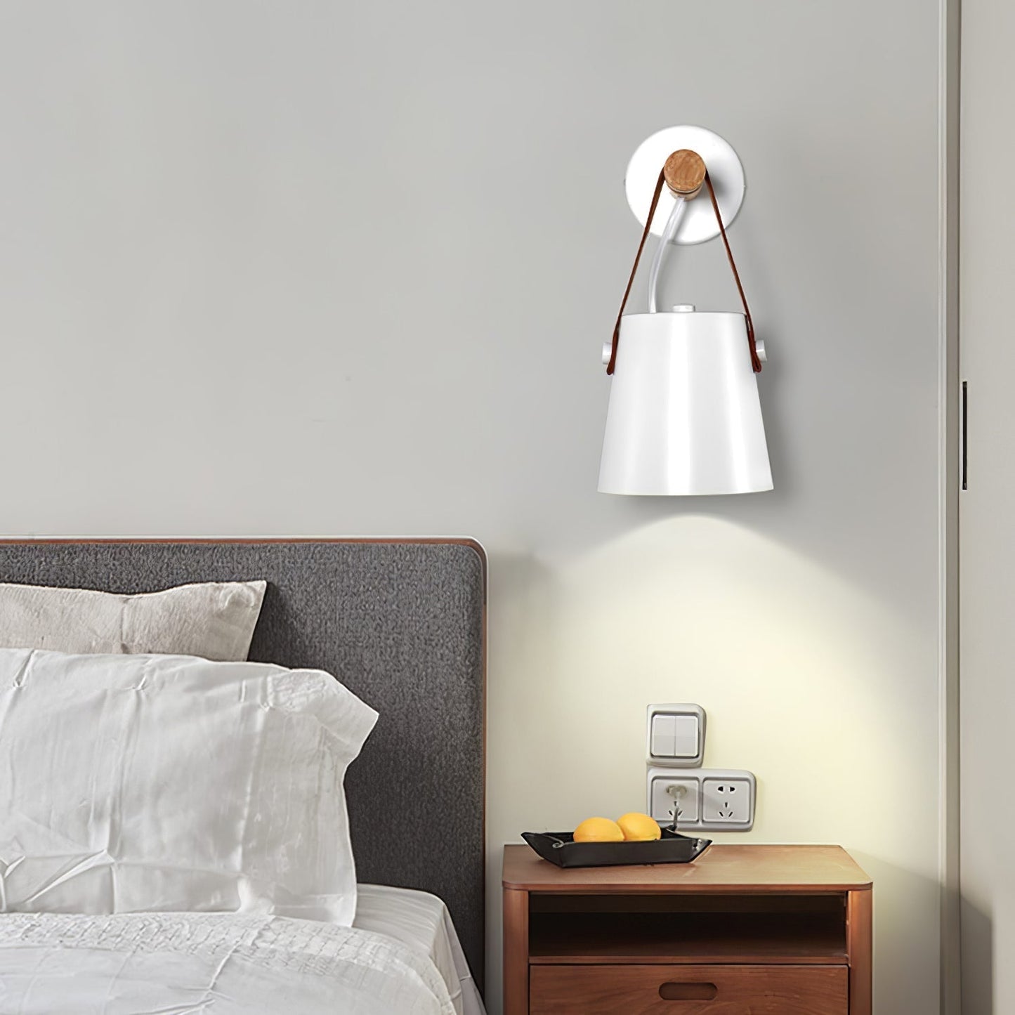 Houten Wandlamp met LED - Scandinavische Nazzareno Design