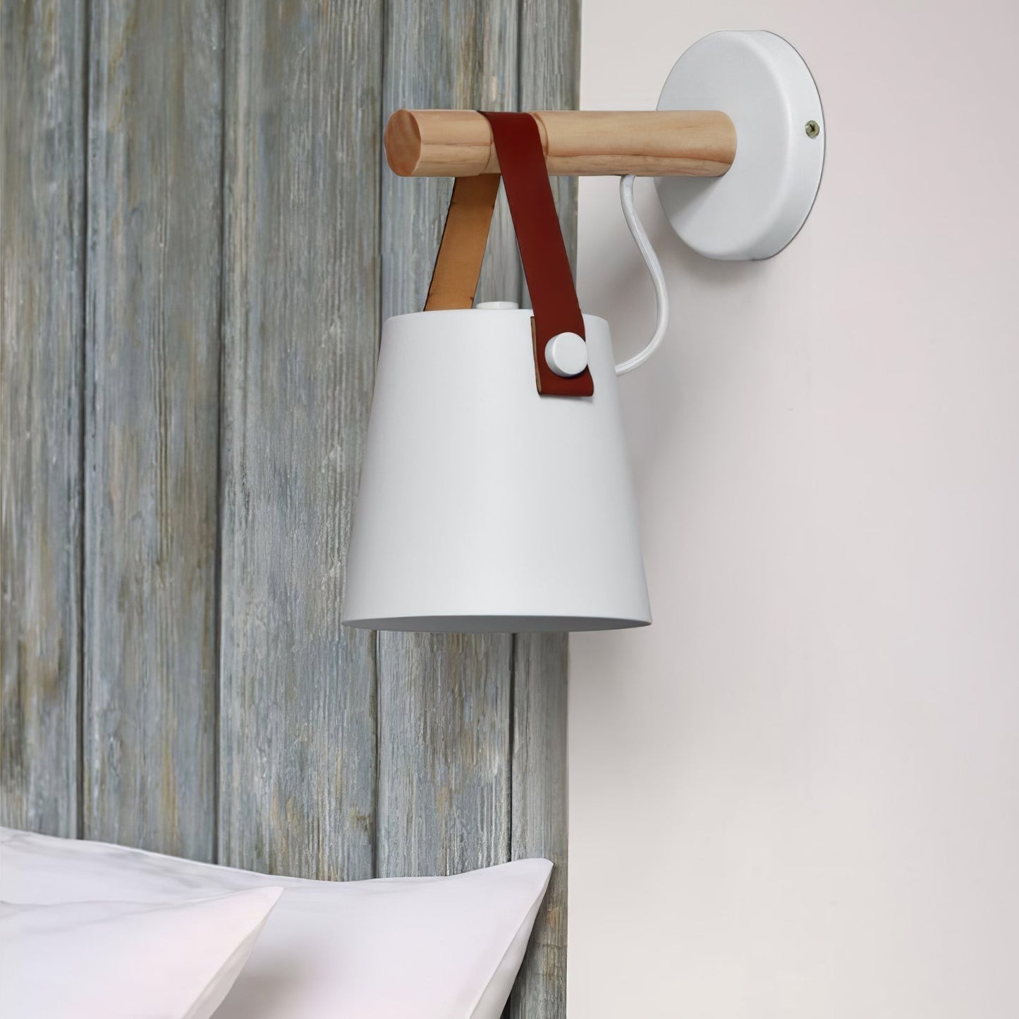 Houten Wandlamp met LED - Scandinavische Nazzareno Design