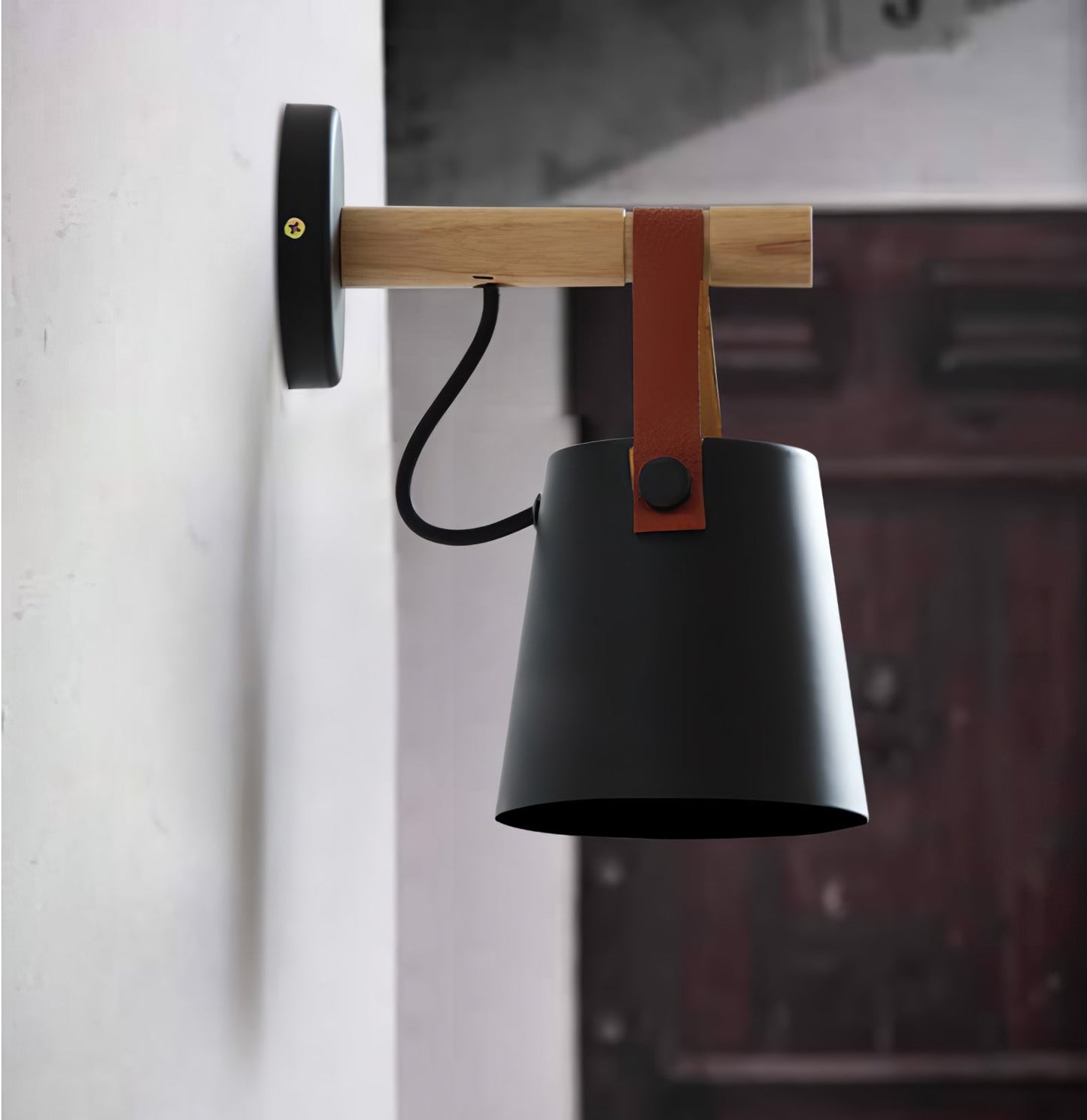 Houten Wandlamp met LED - Scandinavische Nazzareno Design