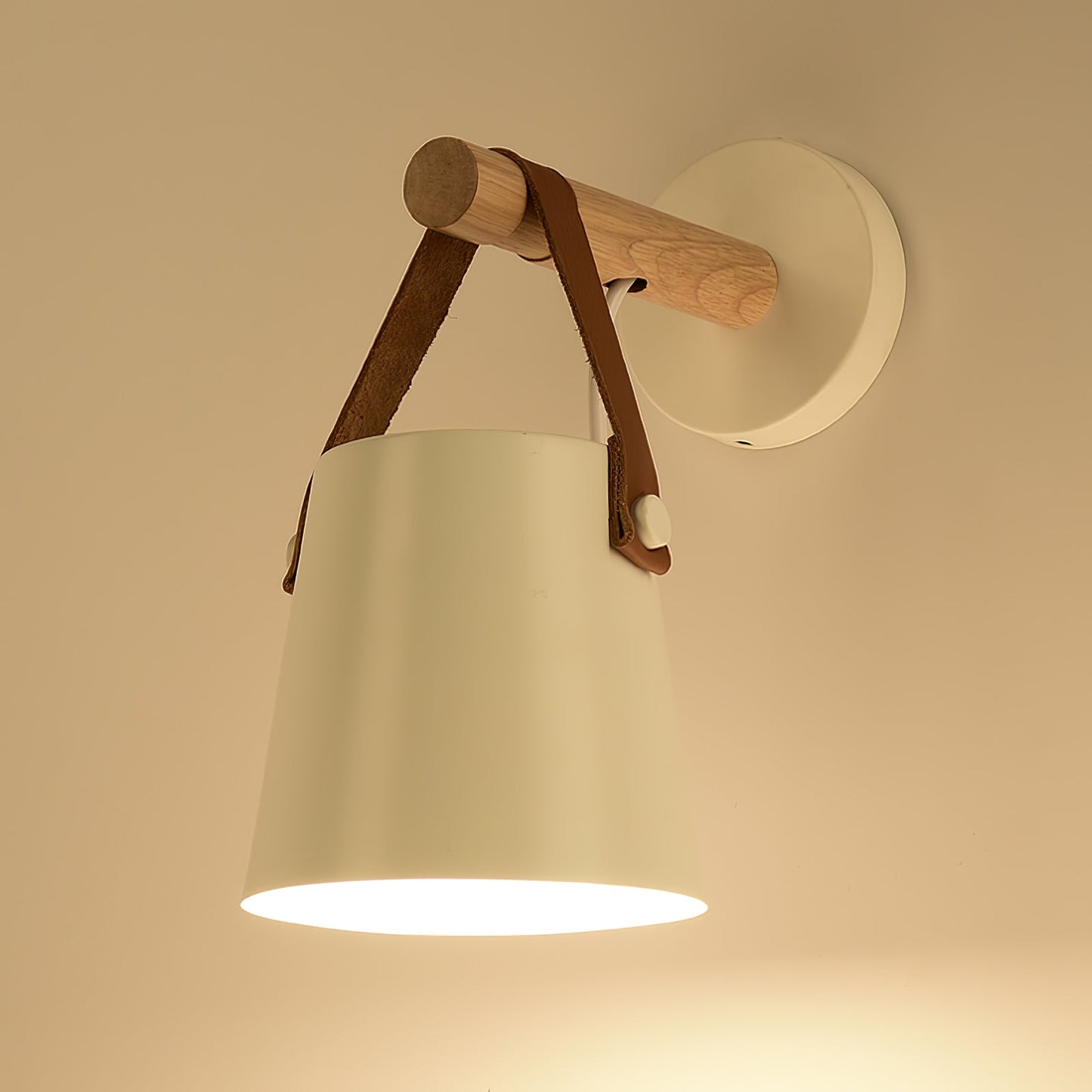 Houten Wandlamp met LED - Scandinavische Nazzareno Design