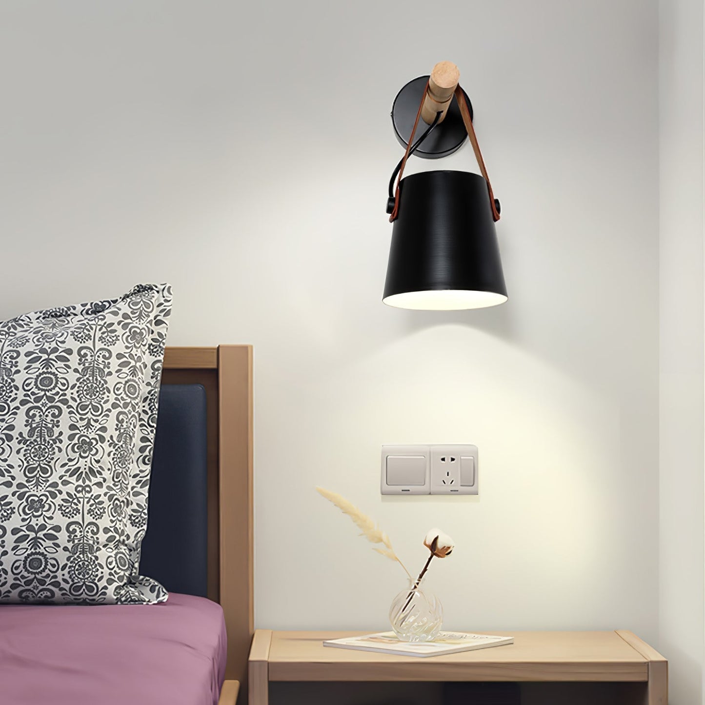 Houten Wandlamp met LED - Scandinavische Nazzareno Design