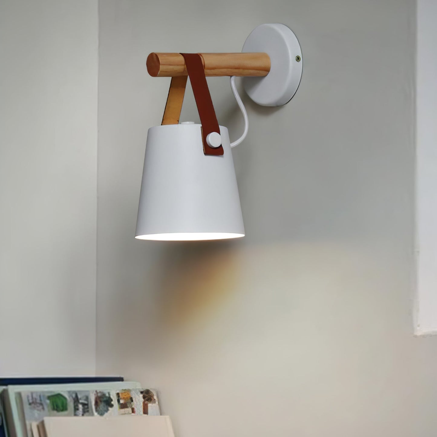 Houten Wandlamp met LED - Scandinavische Nazzareno Design