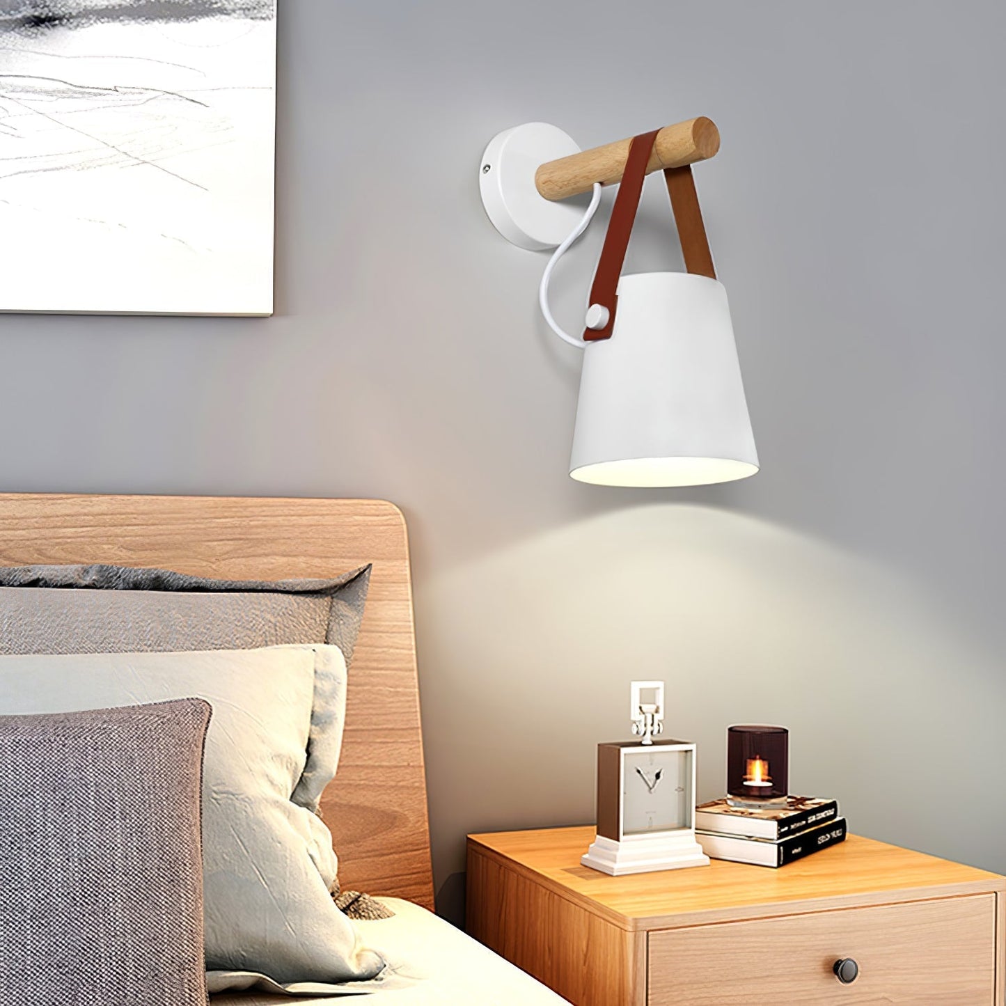 Houten Wandlamp met LED - Scandinavische Nazzareno Design