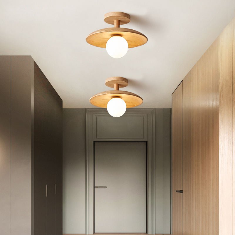 Japanse Plafondlamp Hout en IJzer - Océane