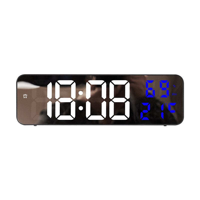 LED Wandklok met Temperatuurweergave - Saffron Klok