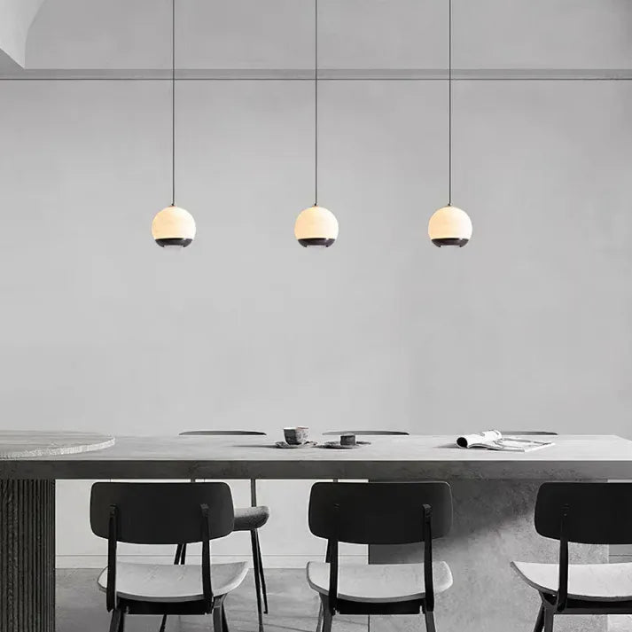 Marmeren Hanglamp met Albasten Bol - Jodie Verlichting