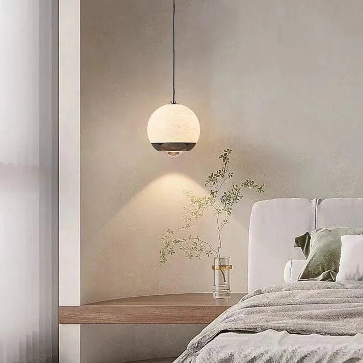 Marmeren Hanglamp met Albasten Bol - Jodie Verlichting