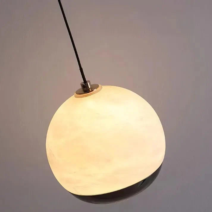 Marmeren Hanglamp met Albasten Bol - Jodie Verlichting