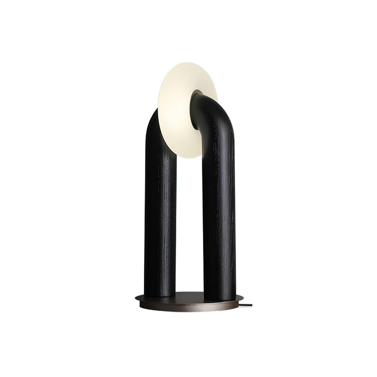 Moderne Booglamp Houten Basis - Verlichting Amedeo