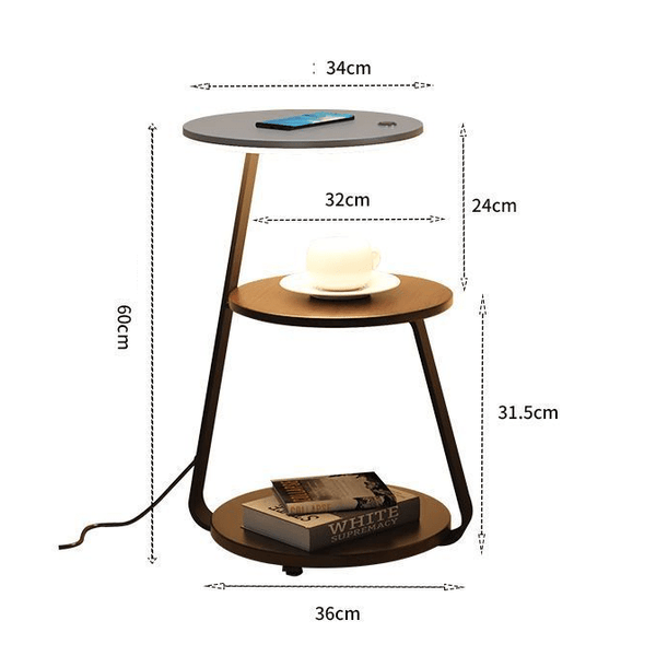 Moderne Lamp met Oplader - Adolfo Design Verlichting