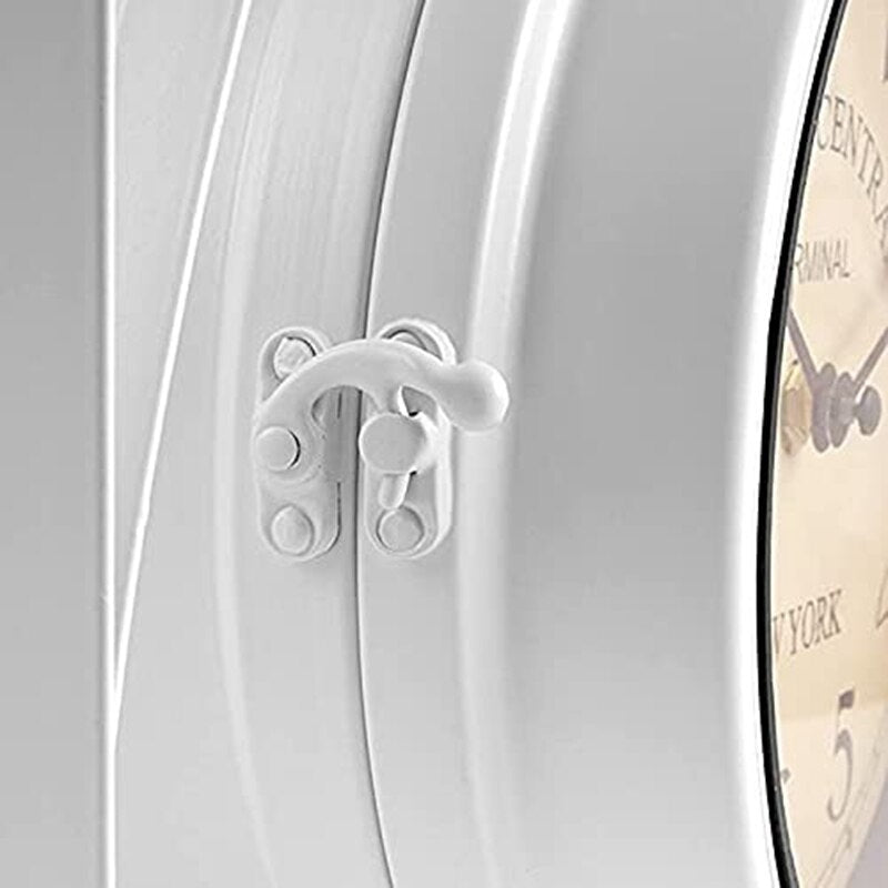Retro Wandklok Geruisloos Uurwerk - Elegante Amber Interieur